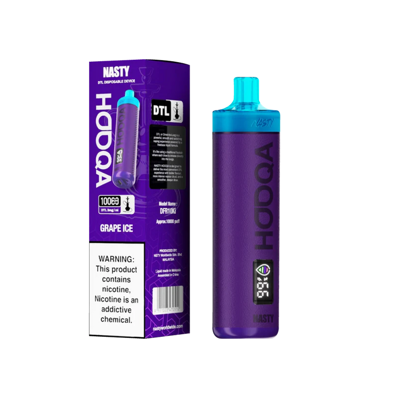 Nasty Bar Hooqa DFR10Ki – Grape Ice | Vape desechable