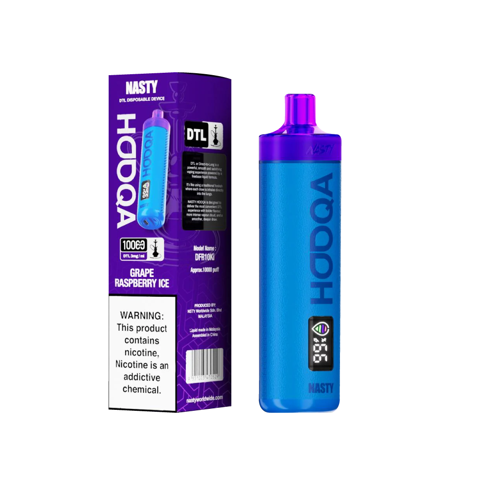Nasty Bar Hooqa DFR10Ki - Grape Raspberry Ice | Vape desechable