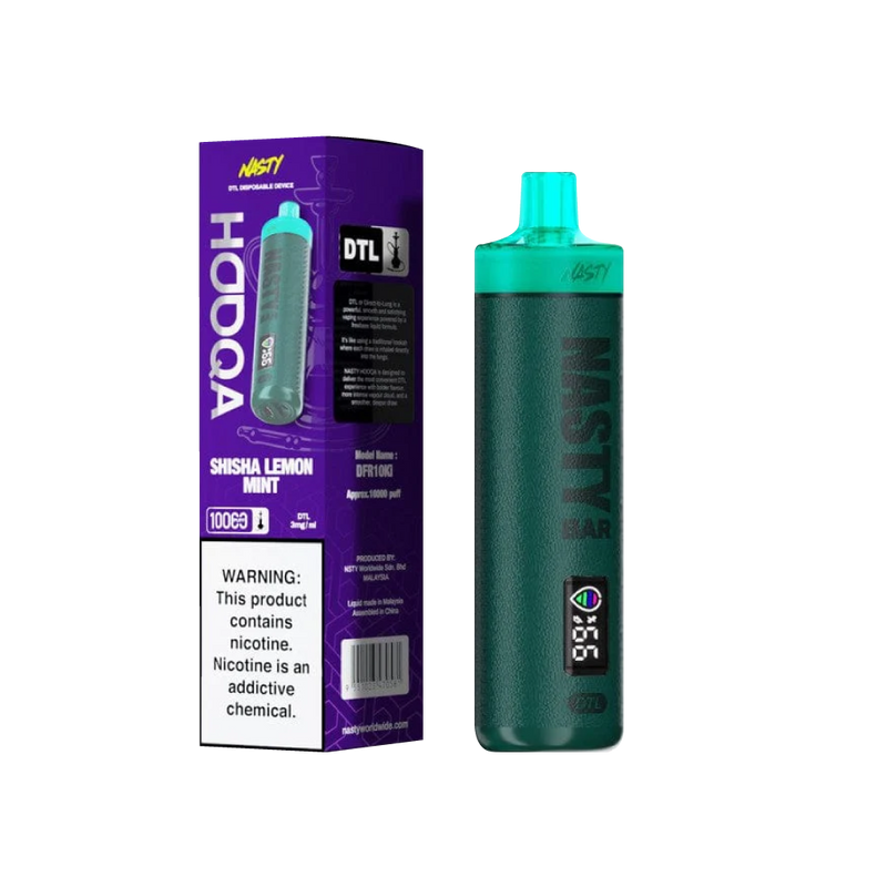 Nasty Bar Hooqa DFR10Ki – Shisha Lemon Mint | Vape desechable