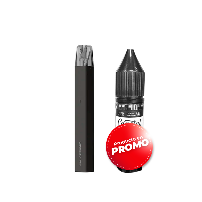 Vaporesso Barr POD KIT + Saltnic 15ml | Pack equipo recargable - Vapor Club Peru