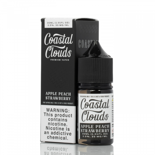 Black Coastal Salt 30ml - Apple Peach Strawberry